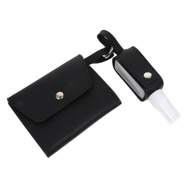 

storage bags 1pc hand sanitizer leather case with key chain bottle mask holder