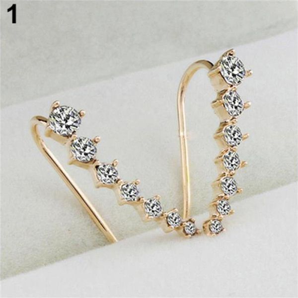 

stud fashion earrings with 7 crystal ornament for bride wedding jewelry making gift cute & romantic engagement birthday, Golden;silver