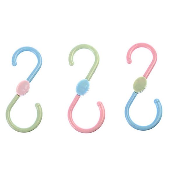 

hooks & rails 3pcs plastic handbag clothes ties bag holder shelf organizer 360 degrees rotated belt closet hanger hanging rack storageho