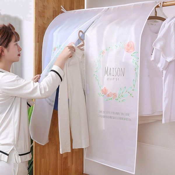 

clothing & wardrobe storage 1piece modern printing clothes dust cover large size household hanging bag organizer coat waterproof