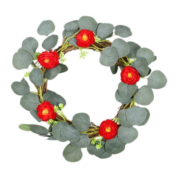 

decorative flowers & wreaths rose eucalyptus leaf wreath with seed vine circle