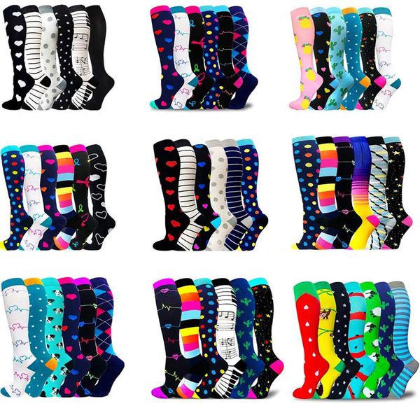 

men's socks dropship compression stockings pack wholesales atheletic golfs tube nursing hiking running fitness, Black
