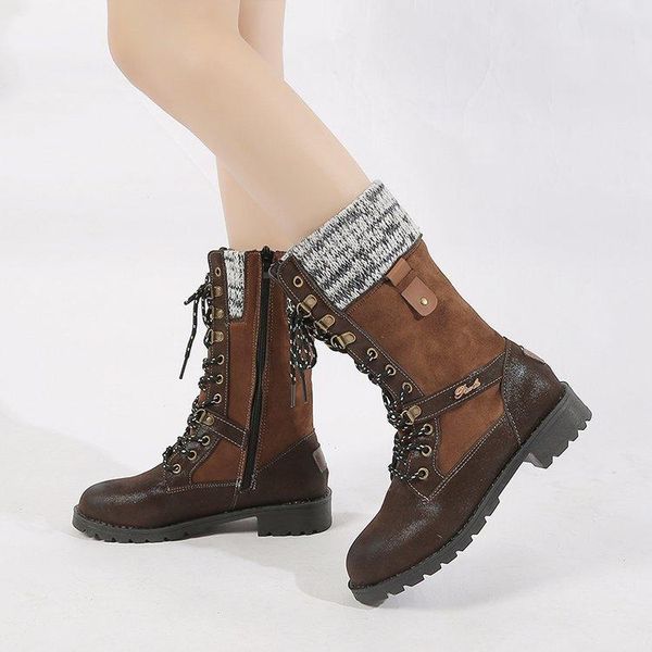 

boots women's foreign trade wool ethnic wind rivet snow fashion wild personality comfortable and durable, Black