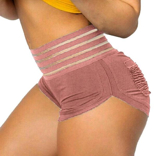 

women's high waist tight peach hip shorts yoga pants fitness running outfit
