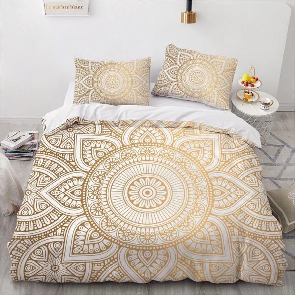 

bedding sets custom linen duvet, 3d mandala home design, single bedding, size, king and