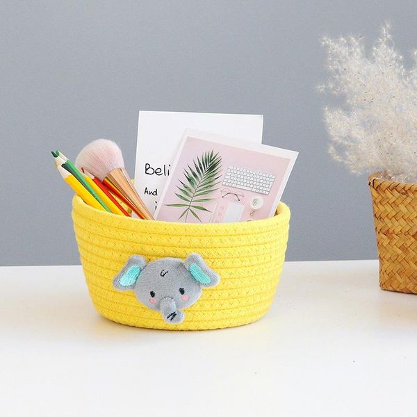 

storage baskets cartoon animals hand woven basket kids toys deskorganizer sundries box laundry makeup