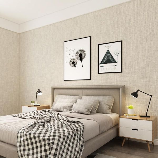 

simulation linen wallpaper gray pattern thickened deep embossed pure color tv background wall living room bedroo wallpapers