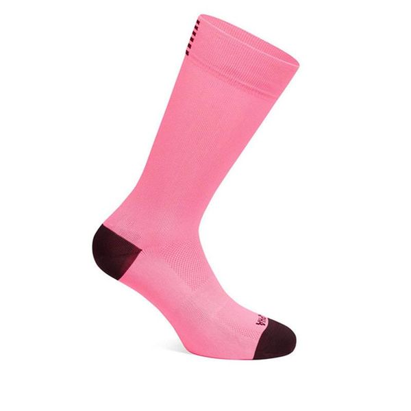 

pink men women cycling socks outdoor quick dry sports ride compression fits size 38-45, Black