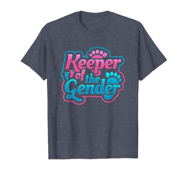 

gender reveal keeper of the gender baby shower party gift t-shirt, White;black