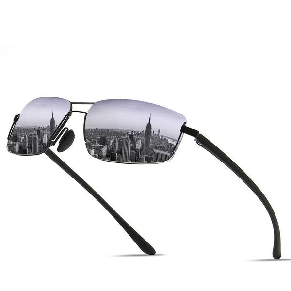 

sunglasses 2021 fashion rimless men women square polarized pilot sun glasses anti-glare anti-broken driving eyeglasses uv400, White;black