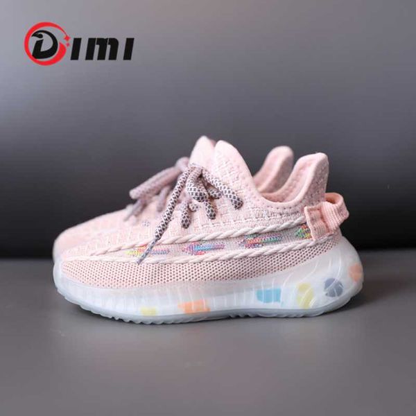 

2021 spring children shoes boys girls sport comfortable breathable knitting colorful sole outdoor kids sneakers athletic &, Black