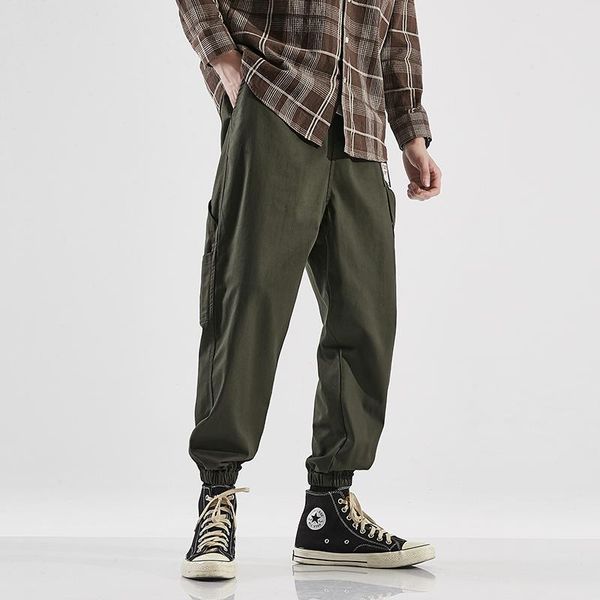 

men's pants spring harem fashion solid color casual men streetwear wild loose hip hop overalls trousers mens m-5xl, Black