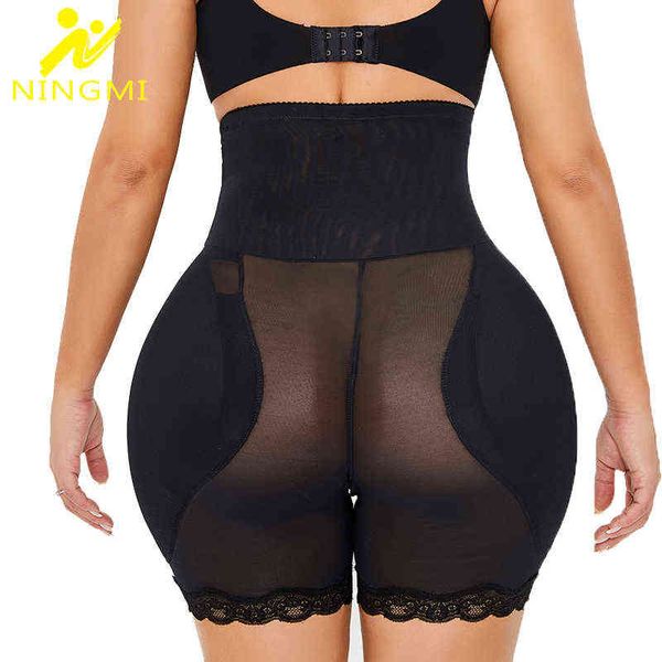 Ningmi Mulheres Butt Shaper Shaper Calcinhas Plus Size Hip Shapewear Underwear Enhancer Hip Cintura Alta Cintura Sem Emenda Controle de Barriga Calcinha Y220311