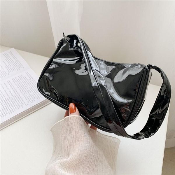 

evening bags 2021 pu leather women underarm bag retro solid color ladies handbags fashion design girls shoulder