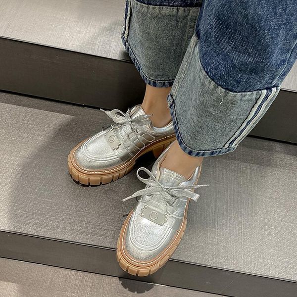 

dress shoes 2021 autumn and winter thick-soled happy shoes, fashion women's small loose cake single, Black