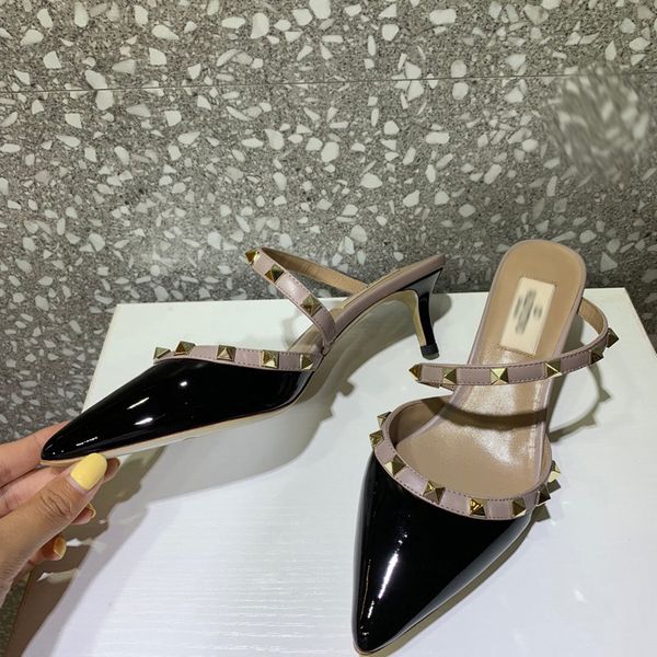 

2021 good quality fashion women luxurys designers shoes designer sandals womens luxury high heels sandal dress shoess with box size 35-41 -h, Black