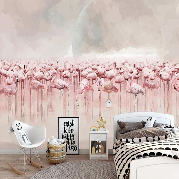 

wallpapers drop wallpaper modern nordic style simple animal birds 3d murals kid's bedroom backgorund decor waterproof sticker