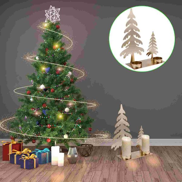 

candle holders 1 pc christmas iron adornment candlestick creative holder