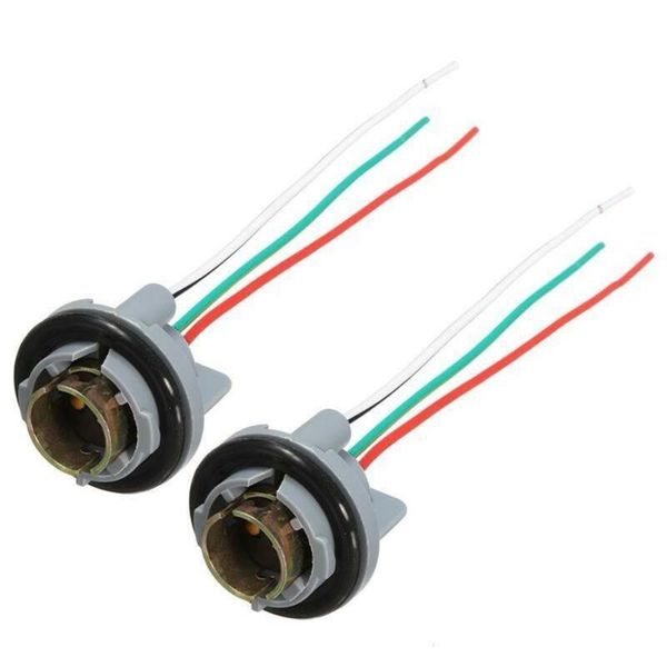 

other lighting system 2pcs 1157 iron core socket adapter cable bulb bay15d lamp holder base connector for brake lights