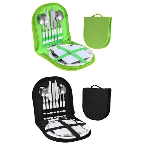 

storage bags camping kitchen silverware mess set cutlery box utensil