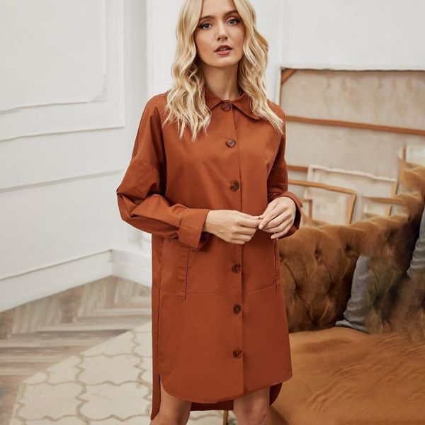 

women's trench coats coat 2021 winter women single breasted windbreaker korean woman long streetwear ladies overcoat#2, Tan;black