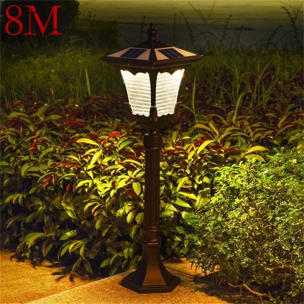 

lawn lamps 8m outdoor lights solar retro brown garden lamp led waterproof ip65 home decorative for duplex