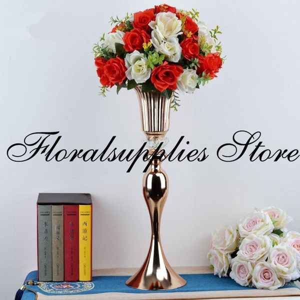

gold tablevase metal wedding centerpiece vases for mariage flowers decoration party