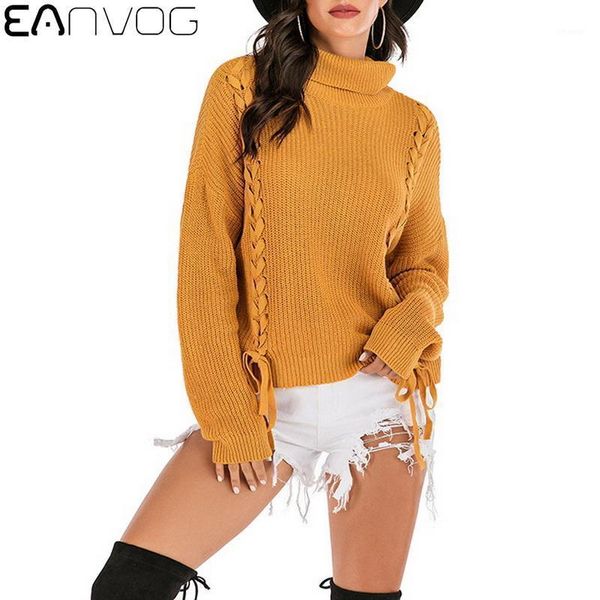 

women oversize basic knitted turtleneck sweater female solid collar pullovers warm 2021 arrival women's sweaters, White;black