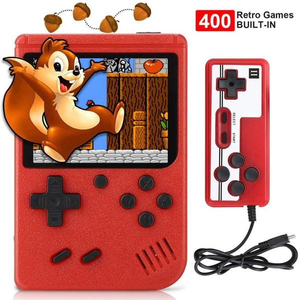

portable game players 2021 400 in 1 player mini handheld retro console 8 bit built-in gameboy 3.0 inch color lcd screen box