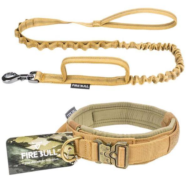 

pet tactical collar lead rope outdoor training quick remove dog (one set) collars & leashes