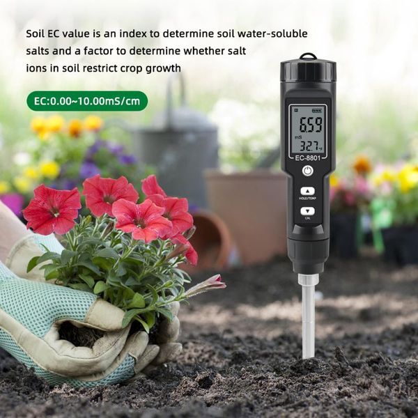 

meters digital soil tester meter measuring probe garden potted plants waterproof ec temperature monitor gardening agriculture