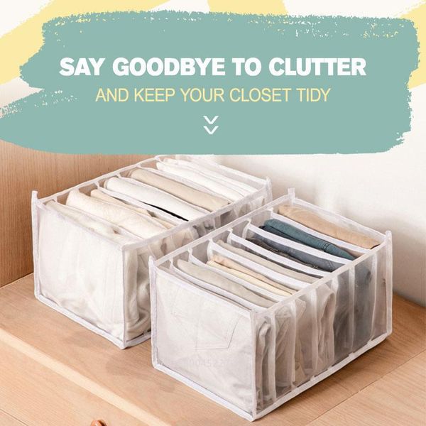 

clothing & wardrobe storage clothes organizer jeans box with compartments socks underpants divider dropship