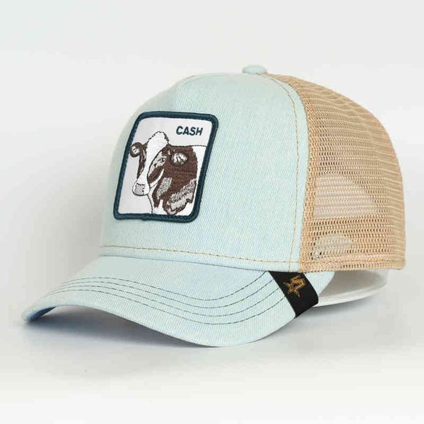 

animals snapback caps embroidery embroidery cash mesh hat hip hop breathable trucker hat, Blue;gray
