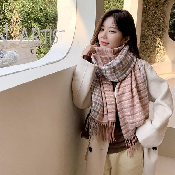 

scarves women cashmere scarf shawls knit pashmina long shawl wraps bufandas ponchos cape winter thicken warm soft female, Blue;gray