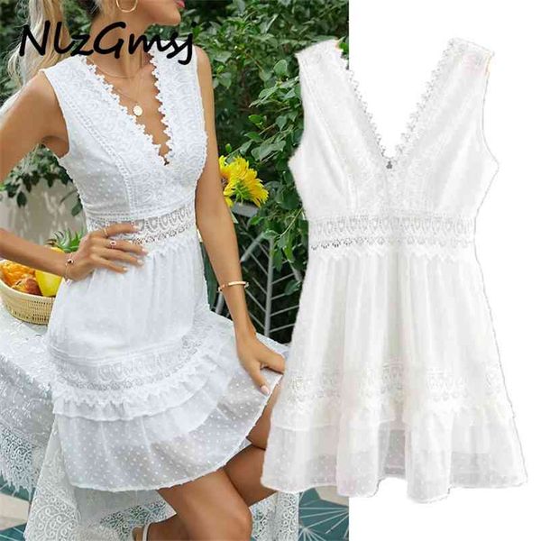 

dres backless summer v neck lace soild hignt waist elegant female slim mini 04 210628, Black;gray