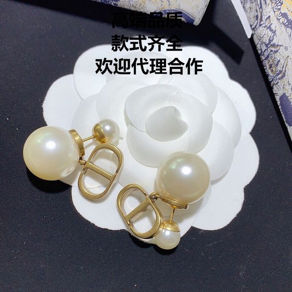 

70% off luxury jewelry shidifei large and small pearl 925 silver needle female earrings, Golden
