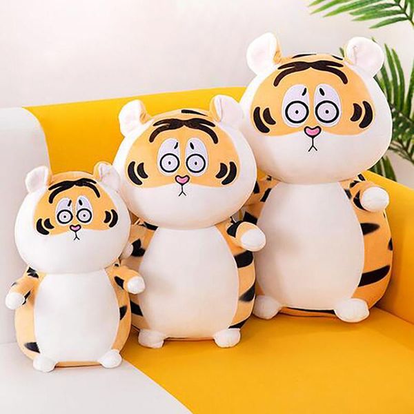 

pillow 2022 year of the-tiger mascot doll fat-tiger plush toy children's birthday gift toys stuffed