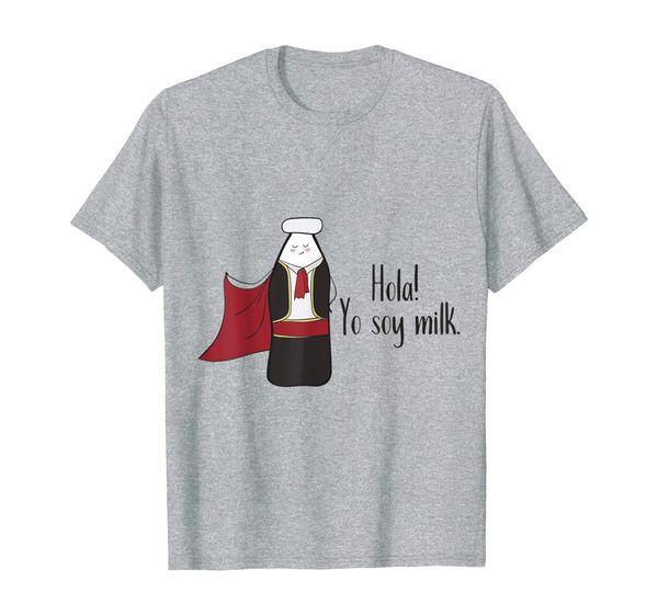 

soy milk funny spanish joke milk t-shirt, White;black