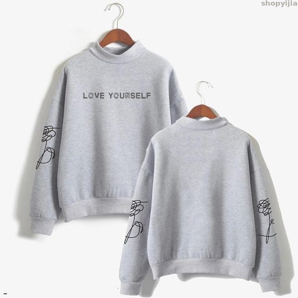 

women's hoodies & sweatshirts women o-neck long sleeve korean style fashion turtleneck oversize outwear clothes, Black