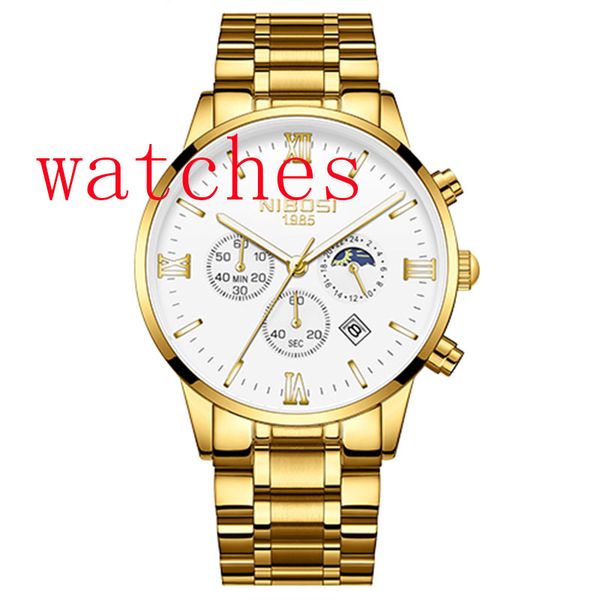 

2022NEW NIBOSI Men Military Army Quartz Wristwatch Mens Watches Top Brand Relogio Masculino Sun Moon Star Style Clock, Black