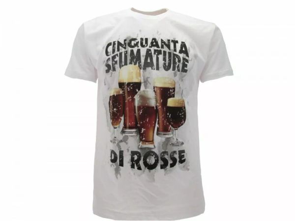 

t shirt only words mens 50 shades of red original 100% cotton, White;black