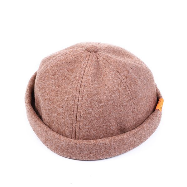 

landlord spring and autumn outdoor leisure brimless melon skin street breathable men's personality fashion hat lovers, Black;white
