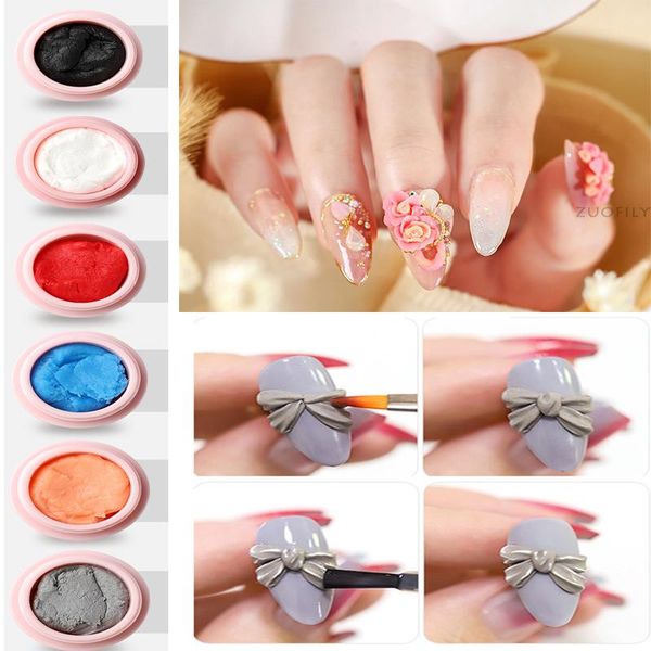 

nail gel 5d modeling stereoscopic carve soak off uv led 5g painting varnish 3d sculpture soft solid embossment, Red;pink