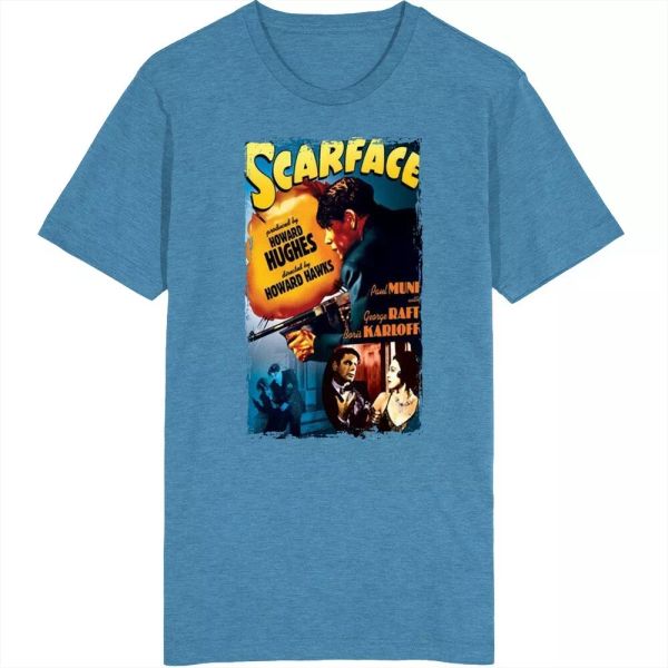 

scarface 1932 retro movie fan t shirt, White;black