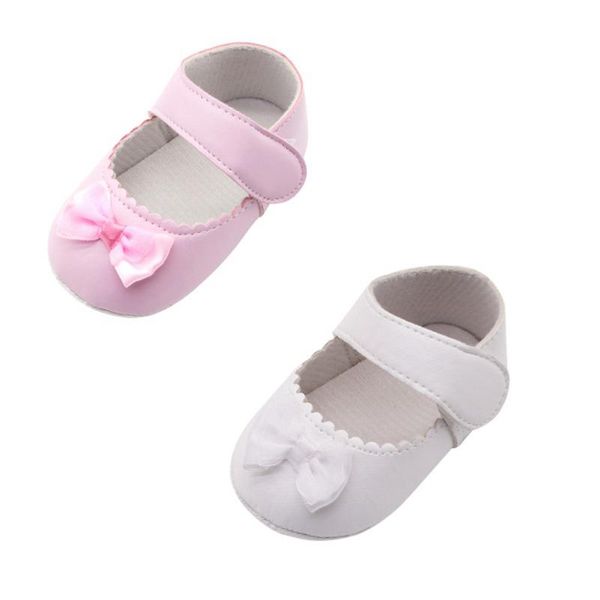 

toddler shoes for girl bow knot solid color shallow mouth princess baby 0-18m first walkers