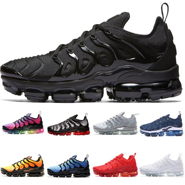 

designer-men plus women shoes triple red tns trainers cushion black white blue pastel university gold sneakers 36-46