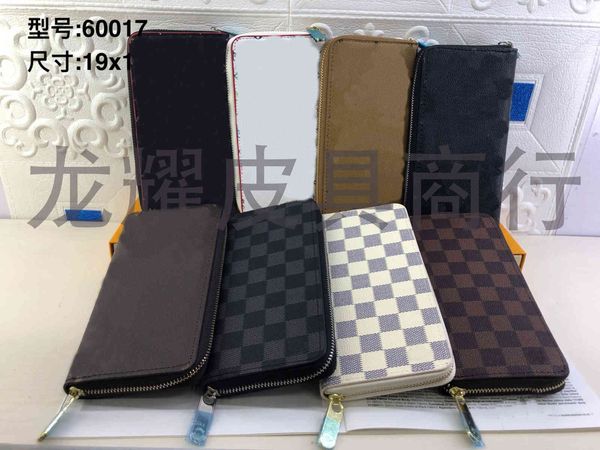 

wallet classic fashion men's and women's long single pull multi card position 60017 handbag, Red;black