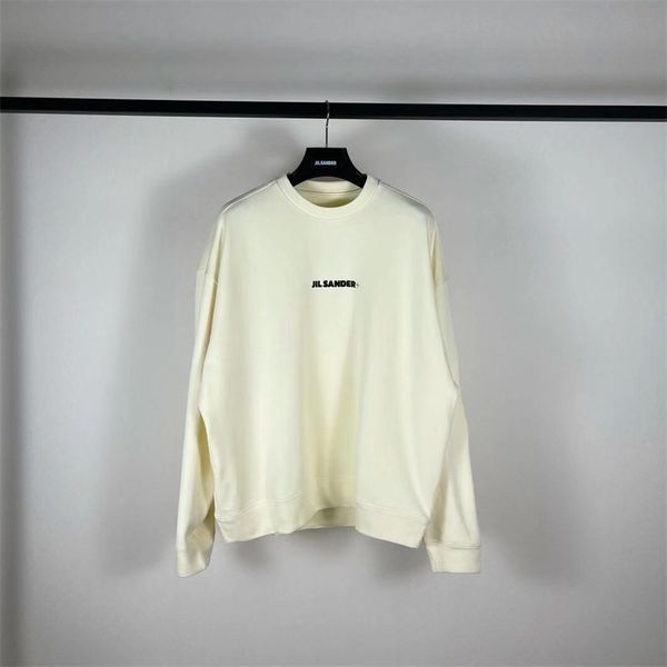 

letter printed round neck loose bottomed long sleeve sweatshirt, Black