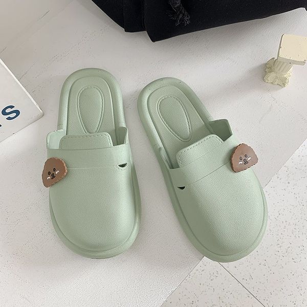 

sandals summer slippers women shoes low heel female outdoor beach woman round toe flats slipper pantuflas de mujer 7lel, Black