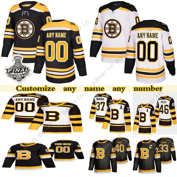 

custom boston bruins hockey jerseys 88 david pastrnak 37 patrice bergeron 8 cam neely 33 zdeno chara any number and name, Black;red